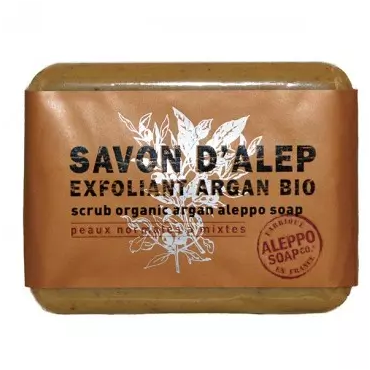 Aleppo Soap -  Aleppo Soap Mydło Aleppo peelingujące z olejem arganowym, 100 g